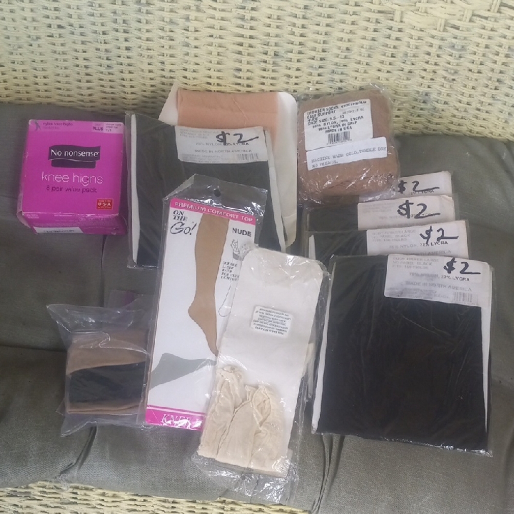 Knee Highs - Black and Nude